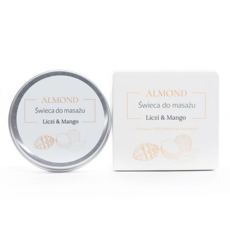 Almond Świeca do masażu Liczi & Mango, 50 ml
