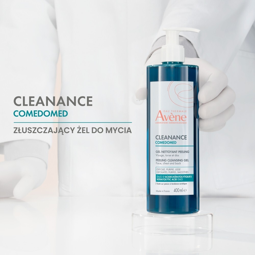 Avene Cleanance Comedomed Złuszczający żel do mycia twarzy, 400 ml