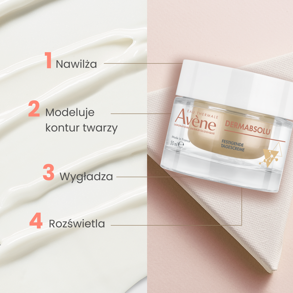 Avene DermAbsolu Krem na dzień modelujący owal twarzy, 50 ml