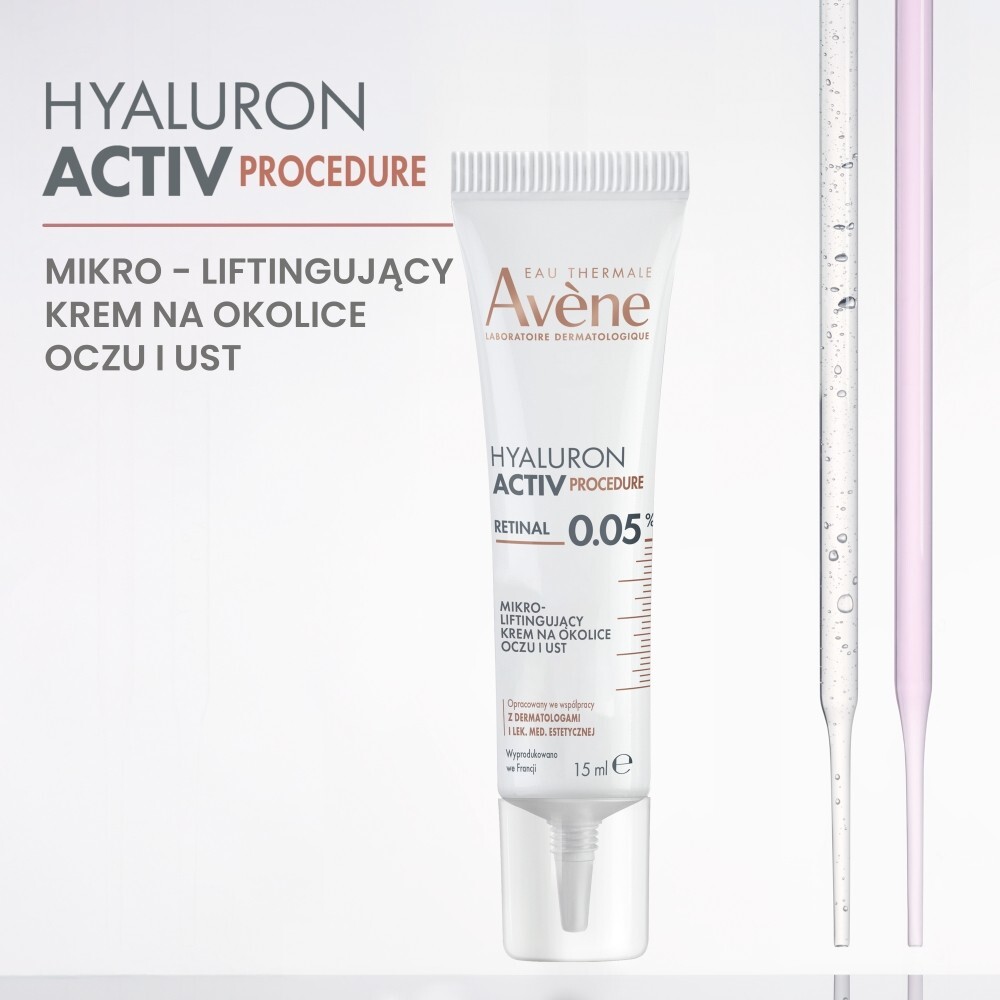 Avene Hyaluron Activ Procedure Krem liftingujący pod oczy i na zmarszczki wokół ust, 15 ml