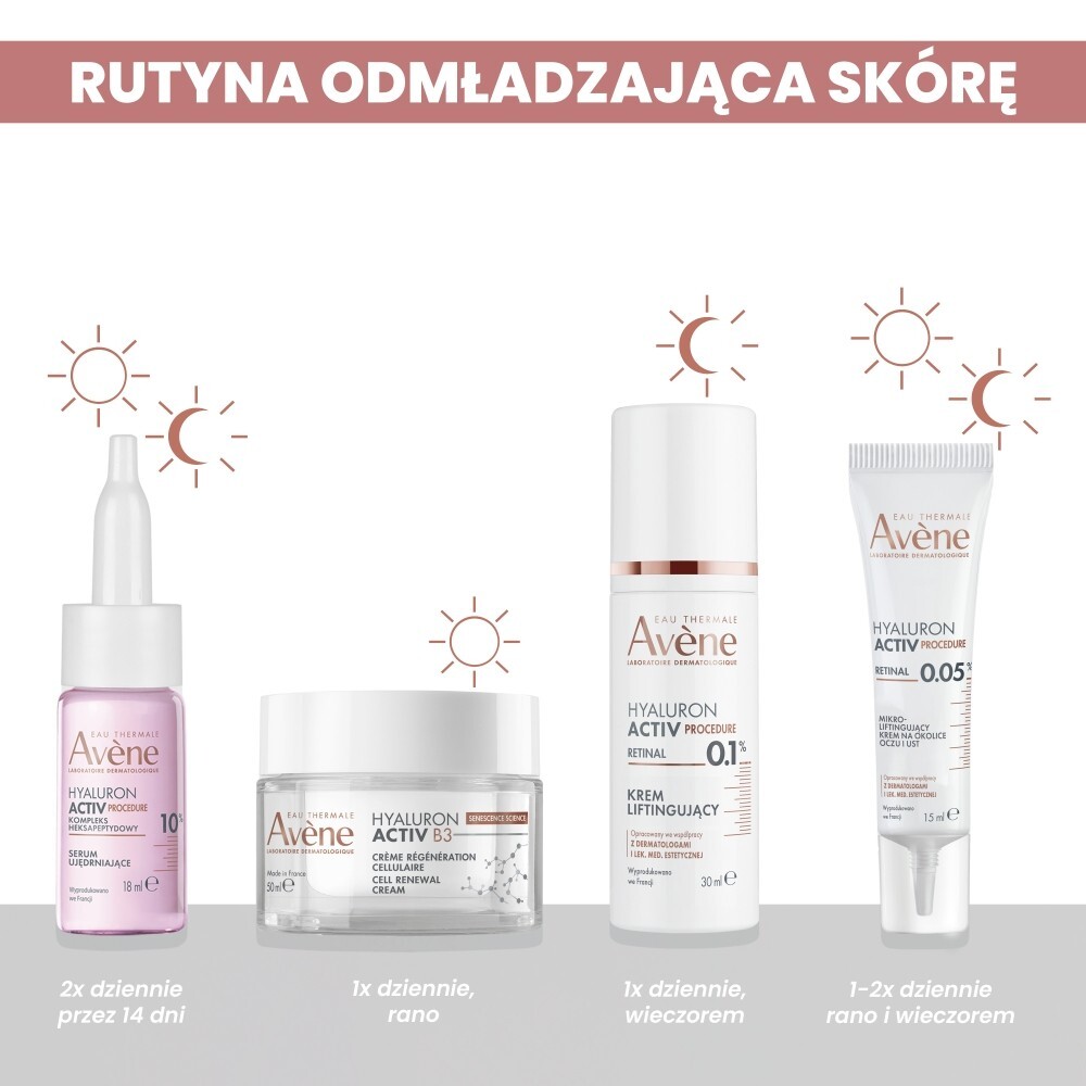 Avene Hyaluron Activ Procedure Krem liftingujący z retinalem i kwasem hialuronowym, 30 ml