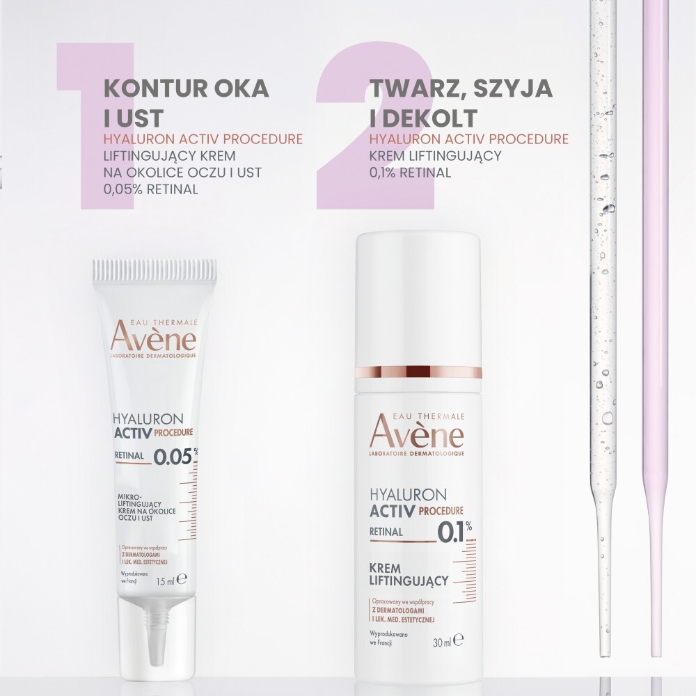 Avene Hyaluron Activ Procedure Krem liftingujący z retinalem i kwasem hialuronowym, 30 ml