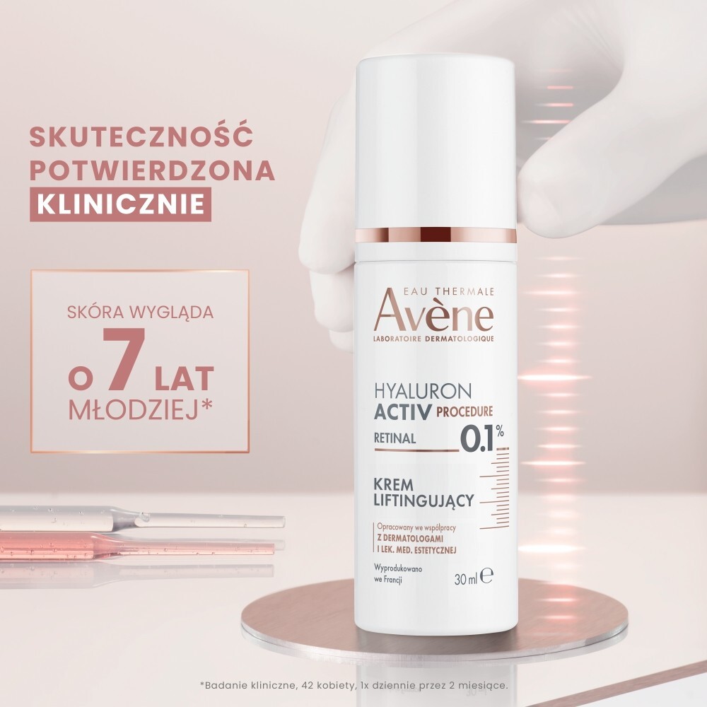Avene Hyaluron Activ Procedure Krem liftingujący z retinalem i kwasem hialuronowym, 30 ml