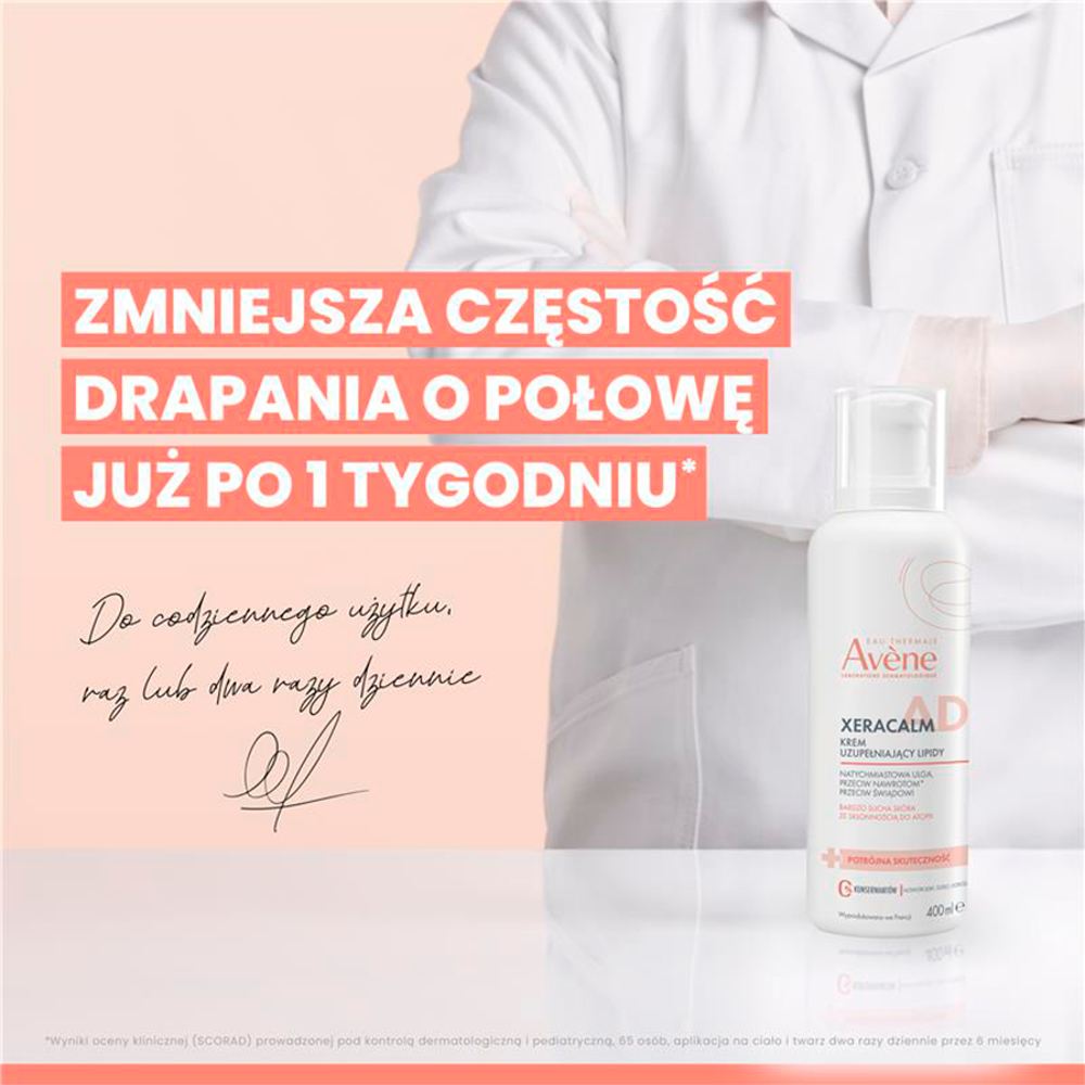Avene XeraCalm A.D Krem uzupełniający lipidy, 400 ml