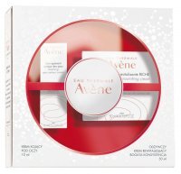 Avene Zestaw Odżywczy krem do twarzy, 50 ml + Kojący krem pod oczy, 10 ml
