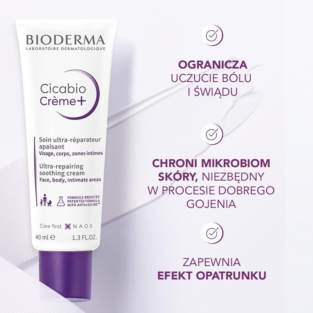 Bioderma Cicabio Creme+ Naprawczy krem łagodzący, 40 ml