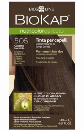 Biokap Nutricolor Delicato Farba do włosów 5.05 Orzechowy Kasztan, 140 ml