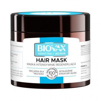 BIOVAX Intensywnie Regenerująca Maska do włosów Keratyna + Jedwab, 250 ml
