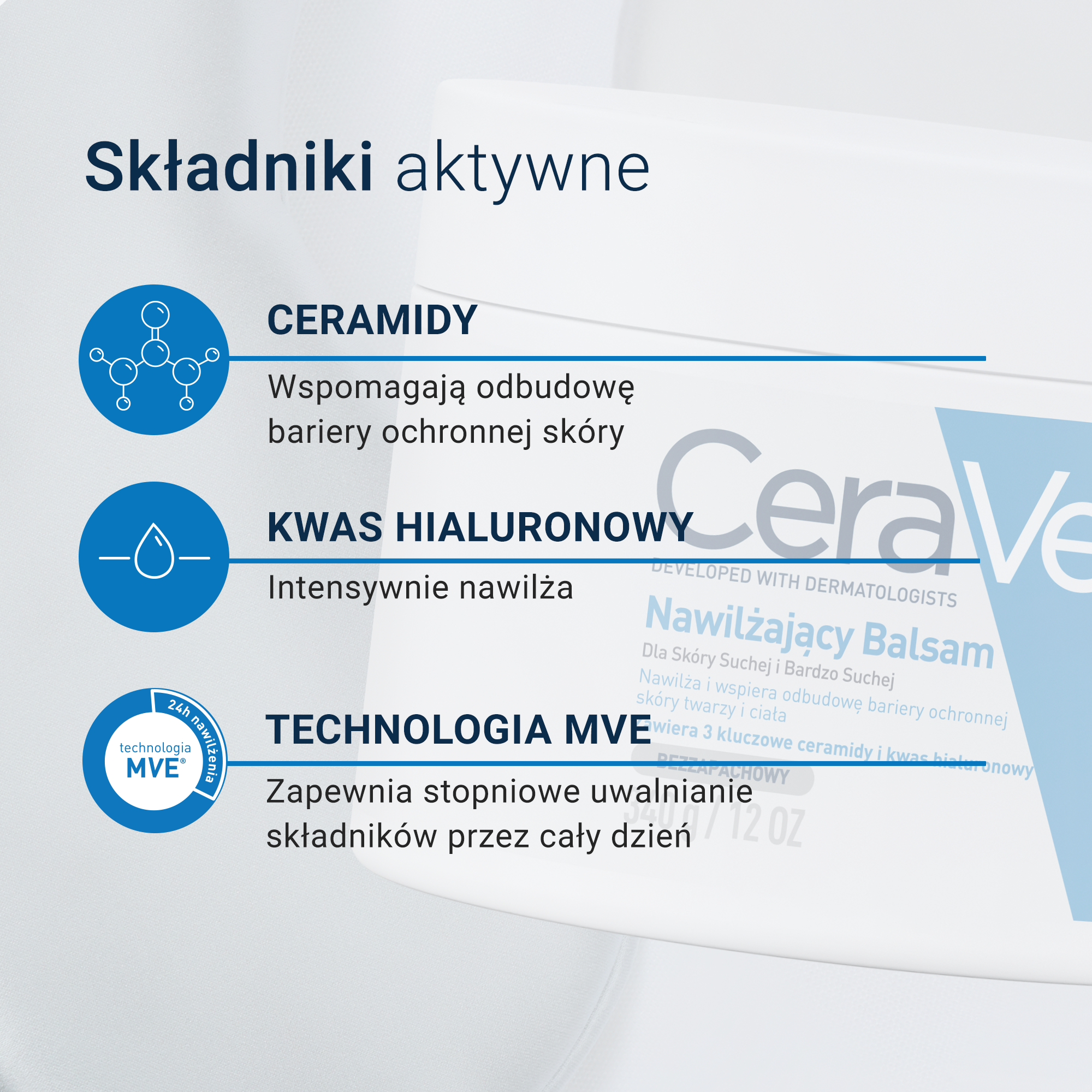 CeraVe Nawilżający Balsam dla skóry suchej i bardzo suchej, 340 g
