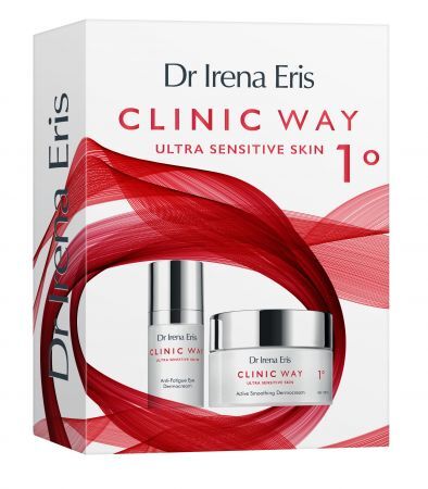 Dr Irena Eris Clinic Way 1° Zestaw Aktywnie wygładzający dermokrem na dzień, 50 ml + Dermokrem pod oczy, 15 ml