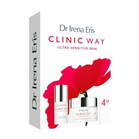 Dr Irena Eris Clinic Way 4° Zestaw Dermokrem modelujący owal twarzy na dzień, 50 ml + Dermokrem liftingujący pod oczy, 15 ml