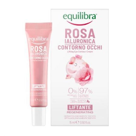 Equilibra Rosa liftingujący krem pod oczy z kwasem hialuronowym, 15 ml