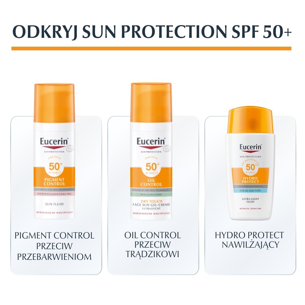 Eucerin Sun Protection Sensitive Protect SPF 50+ Krem ochronny, 50 ml
