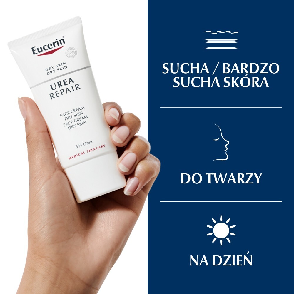 Eucerin UreaRepair krem do twarzy z 5% mocznika, 50 ml