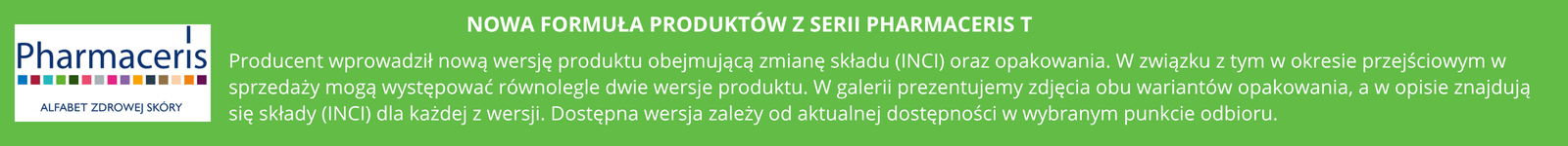 Zmiana formuły produktów z serii Pharmaceris T