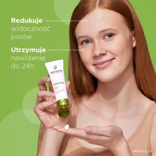 Iwostin Purritin Aktywny krem do skóry tłustej i trądzikowej, 40 ml