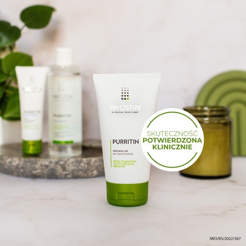 Iwostin Purritin Aktywny żel do mycia twarzy, 150 ml