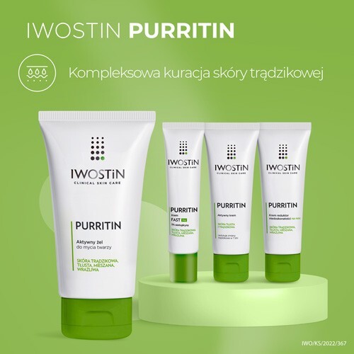 Iwostin Purritin Aktywny żel do mycia twarzy, 150 ml