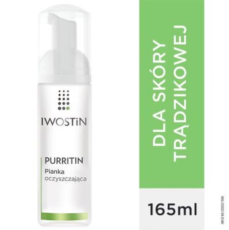 Iwostin Purritin Pianka oczyszczająca do skóry tłustej i trądzikowej, 165 ml