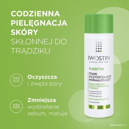 Iwostin Purritin tonik oczyszczająco-normalizujący, 200 ml