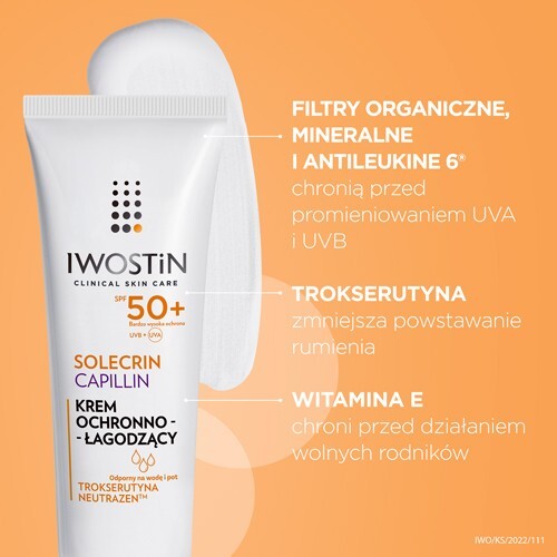 Iwostin Solecrin Capillin SPF 50+ Krem ochronny, 50 ml