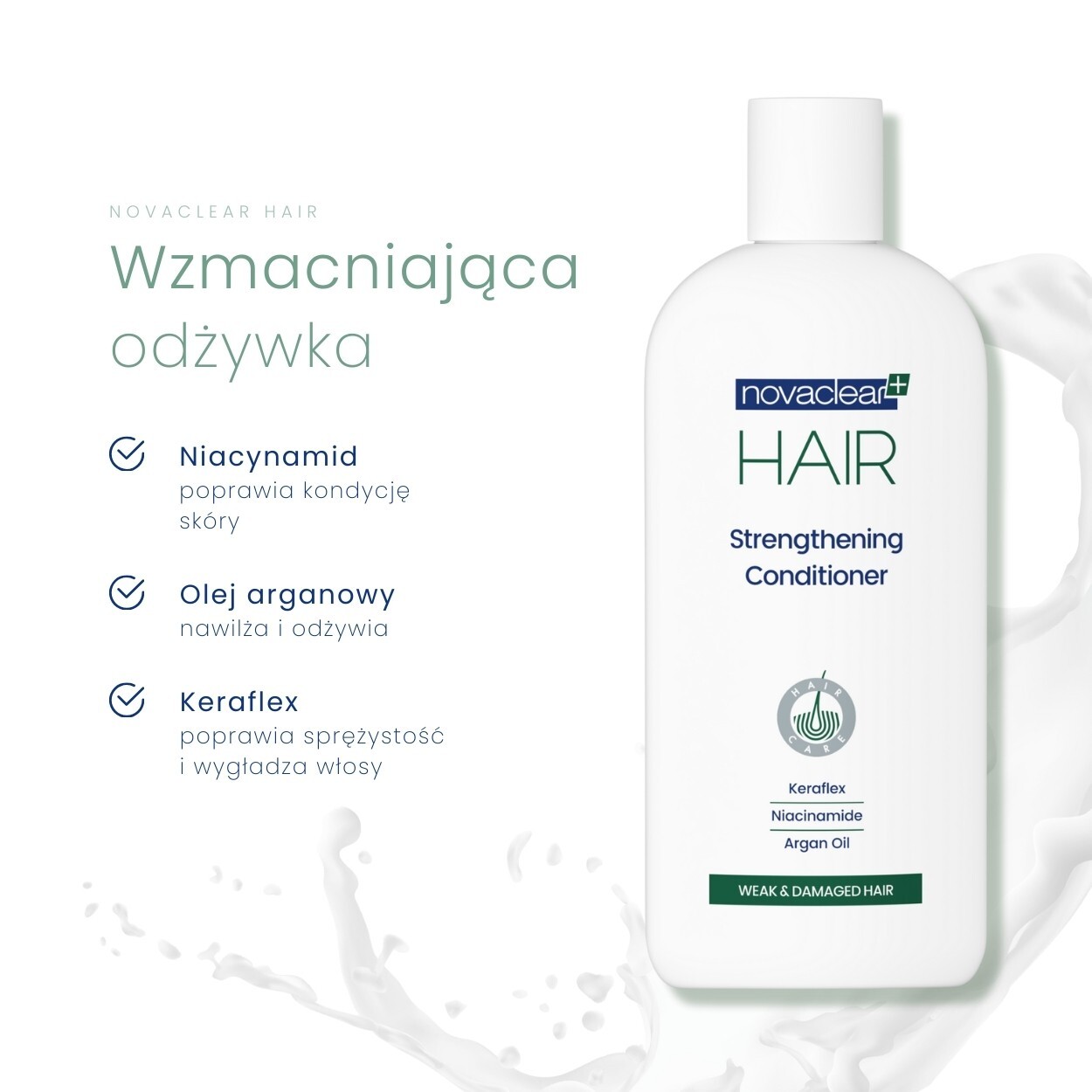 Novaclear Hair Odżywka wzmacniająca włosy, 250 ml