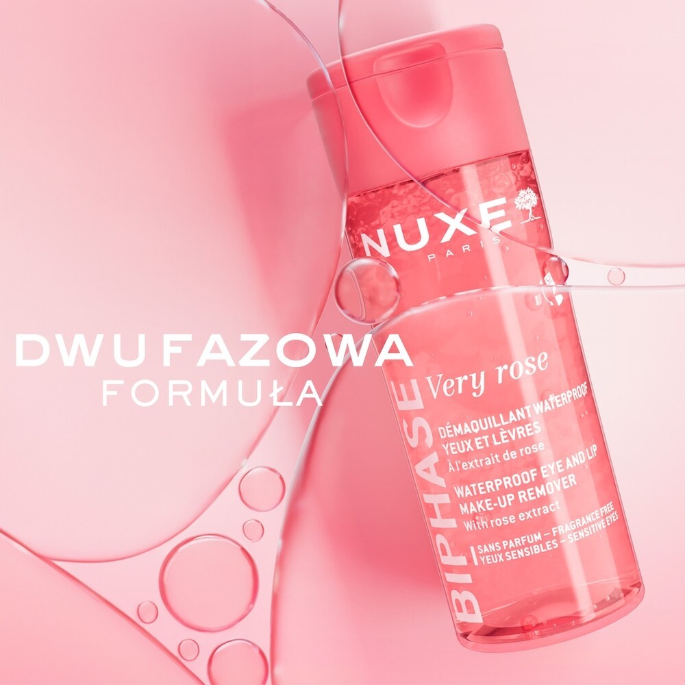 Nuxe Very Rose Dwufazowy płyn do demakijażu oczu i ust, 100 ml
