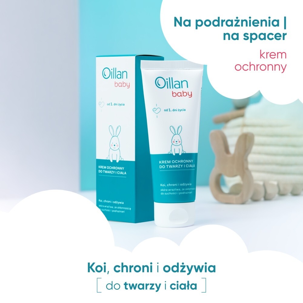 Oillan Baby Krem ochronny do twarzy i ciała, 75 ml