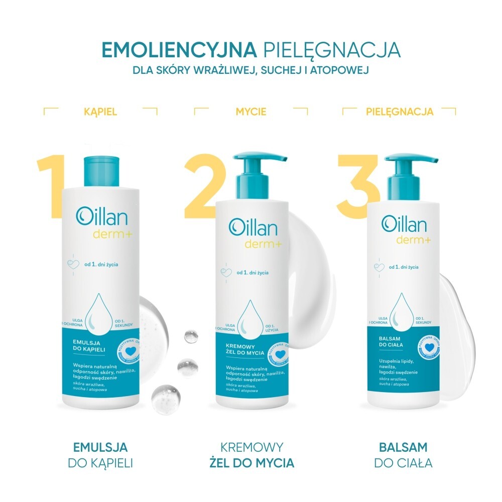 Oillan Derm+ Emulsja do kąpieli, 400 ml