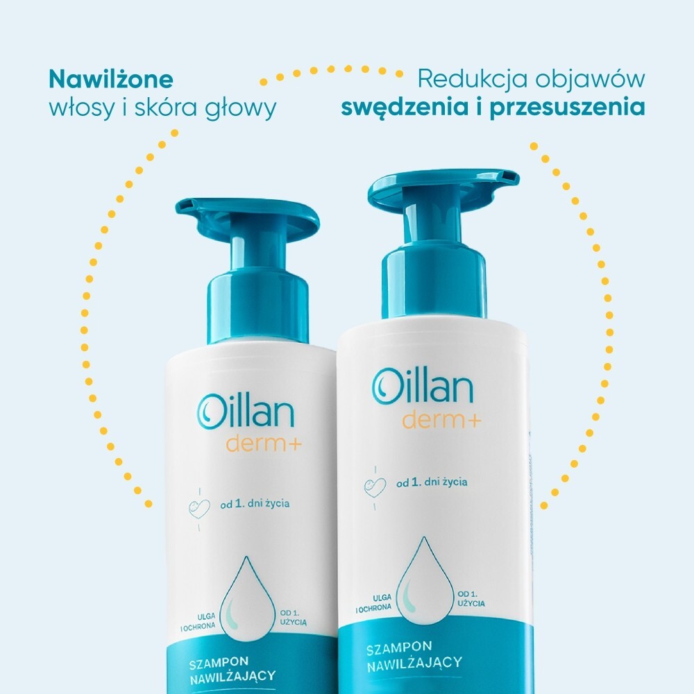 Oillan Derm+ Szampon nawilżający, 180 ml