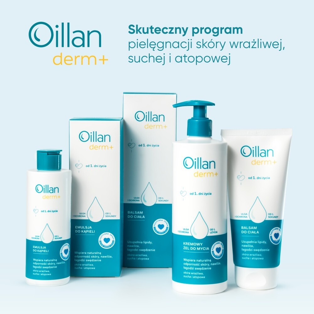 Oillan Derm+ Szampon nawilżający, 180 ml