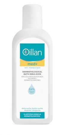 Oillan Med+ Emulsja natłuszczająca do kąpieli dermatologicznej, 500 ml