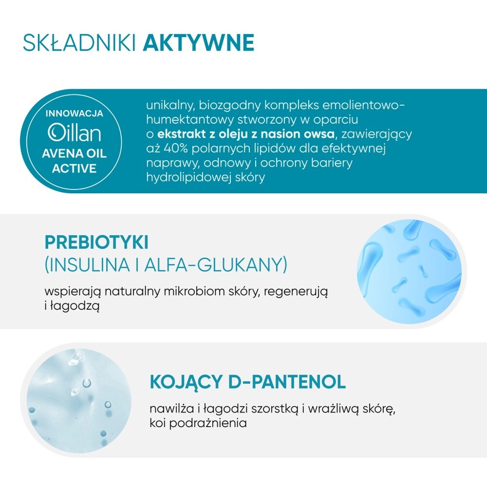 Oillan Nawilżająca pianka do mycia 3w1, 200 ml