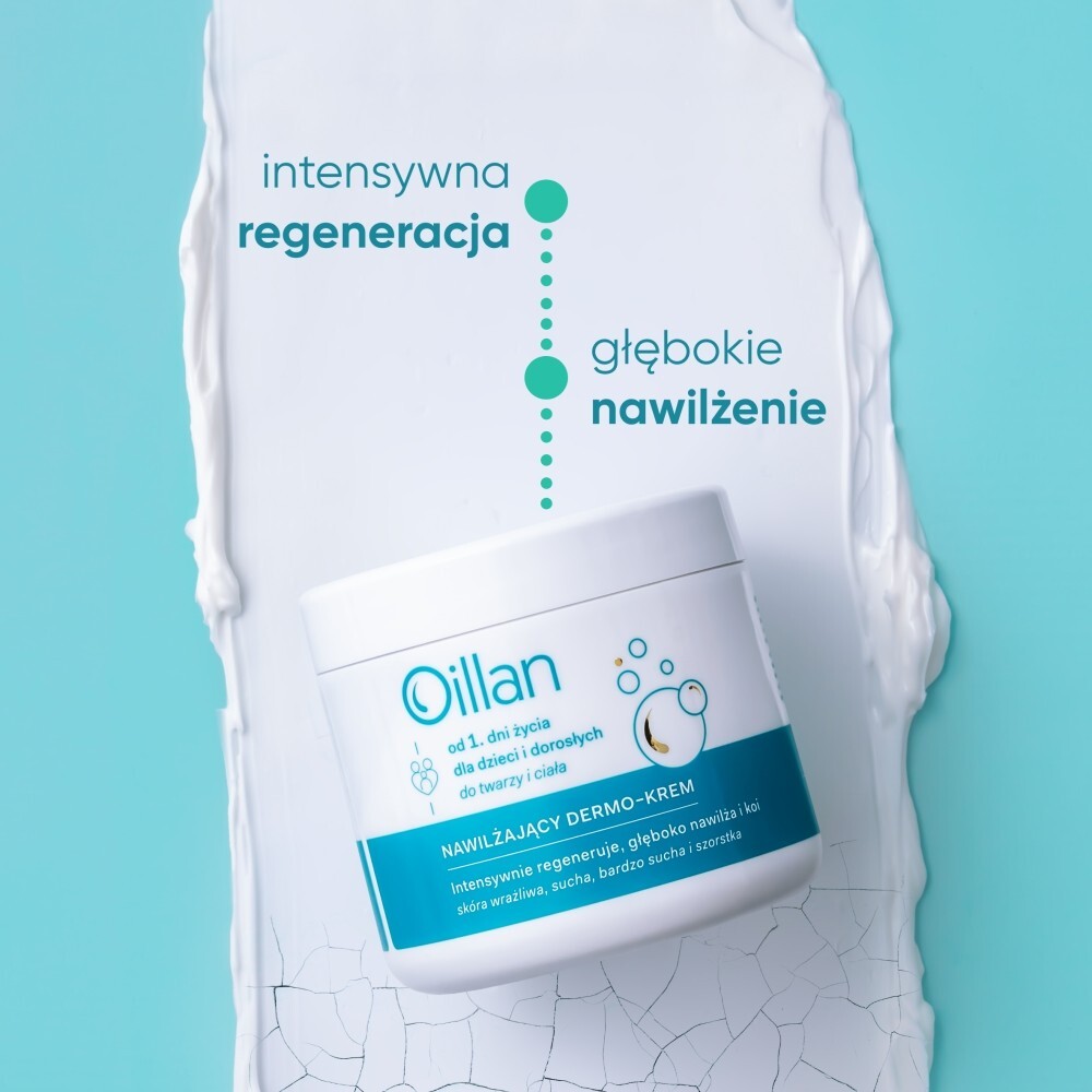 Oillan Nawilżający dermo-krem, 500 ml