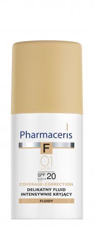 Pharmaceris F Fluid intensywnie kryjący 01 Ivory SPF 20, 30 ml