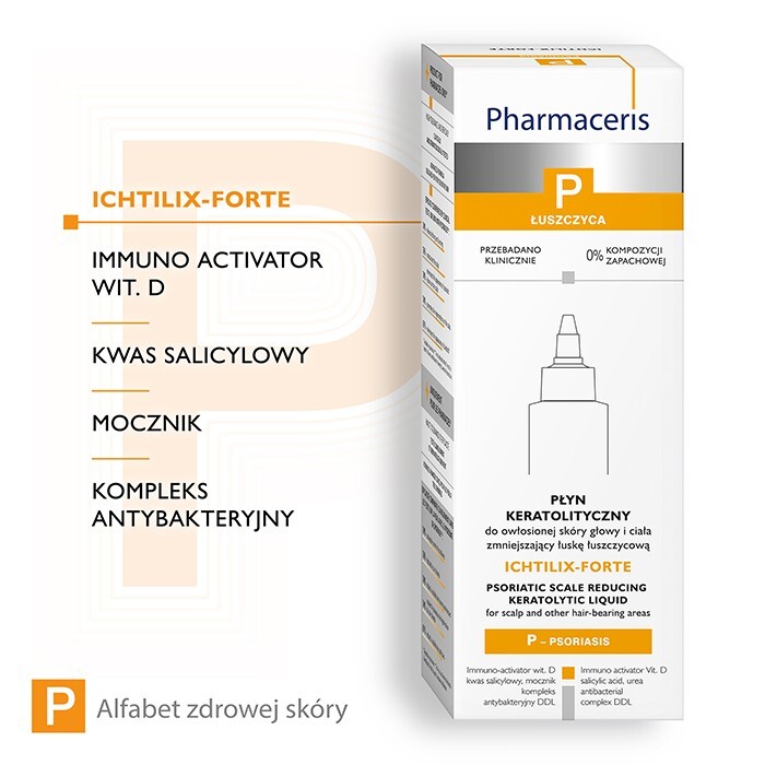 Pharmaceris P, Ichtilix Forte, Płyn keratolityczny do owłosionej skóry głowy i ciała, 125 ml