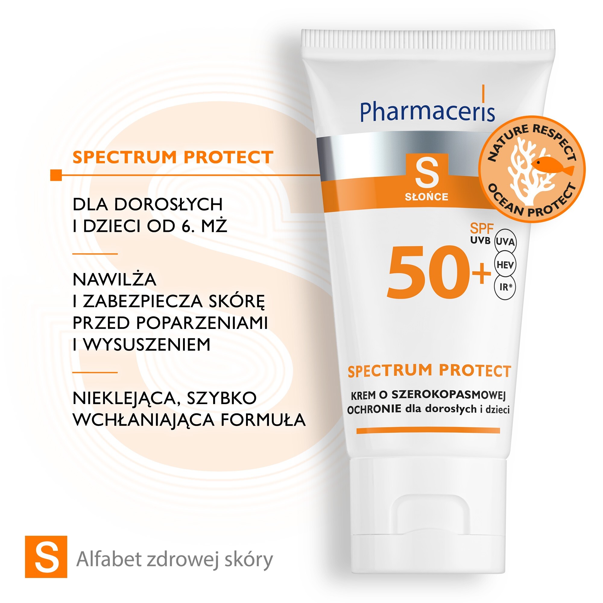 Pharmaceris S Krem o szerokim spektrum ochrony przed słońcem SPF 50+, 50 ml