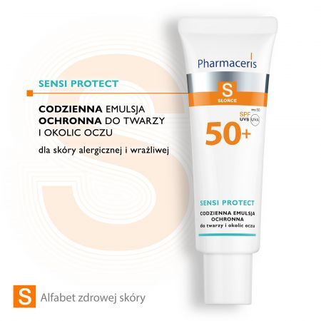 Pharmaceris S SPF50+ Codzienna emulsja ochronna do twarzy i okolic oczu, 50 ml