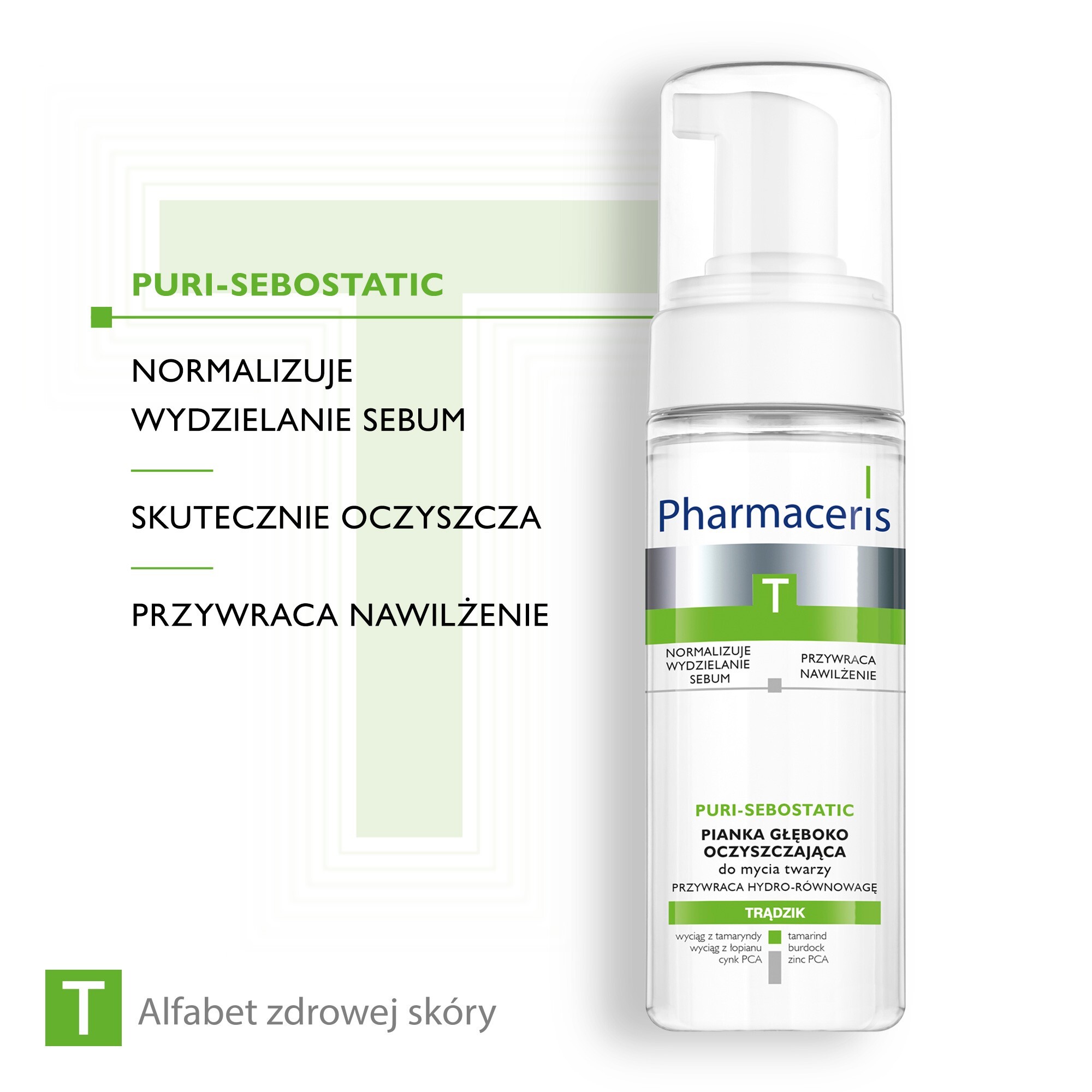 Pharmaceris T Pianka głęboko oczyszczająca do mycia twarzy, 150 ml