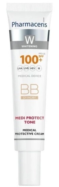 Pharmaceris W Medi Protect Tone BB Krem medyczny ochronny 01 Ivory SPF 100+, 40 ml
