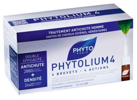 PHYTO Phytolium 4 Kuracja przeciw wypadaniu włosów dla mężczyzn, 12 ampułek x 3,5 ml