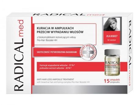Radical Med Kuracja w ampułkach przeciw wypadaniu włosów dla kobiet, 15 x 5 ml