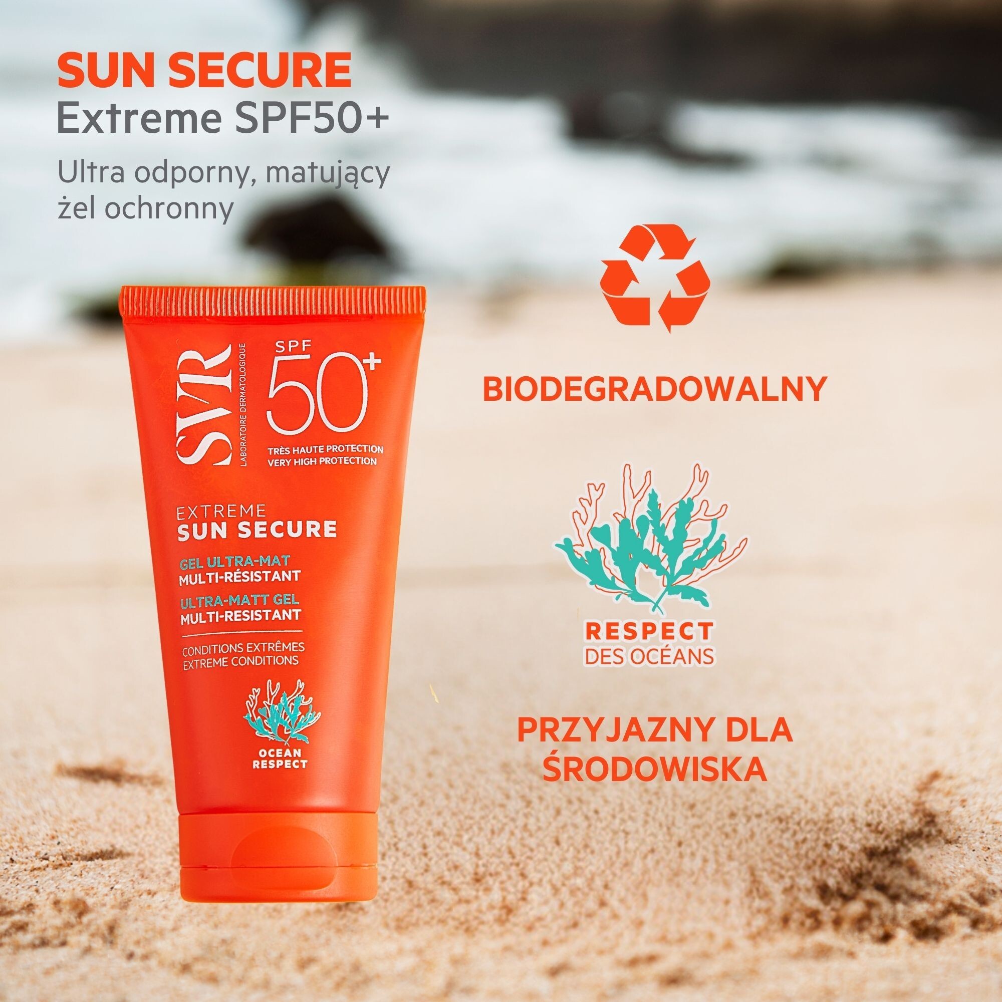 SVR Sun Secure Extreme SPF50+ Ochronny żel matujący, 50 ml