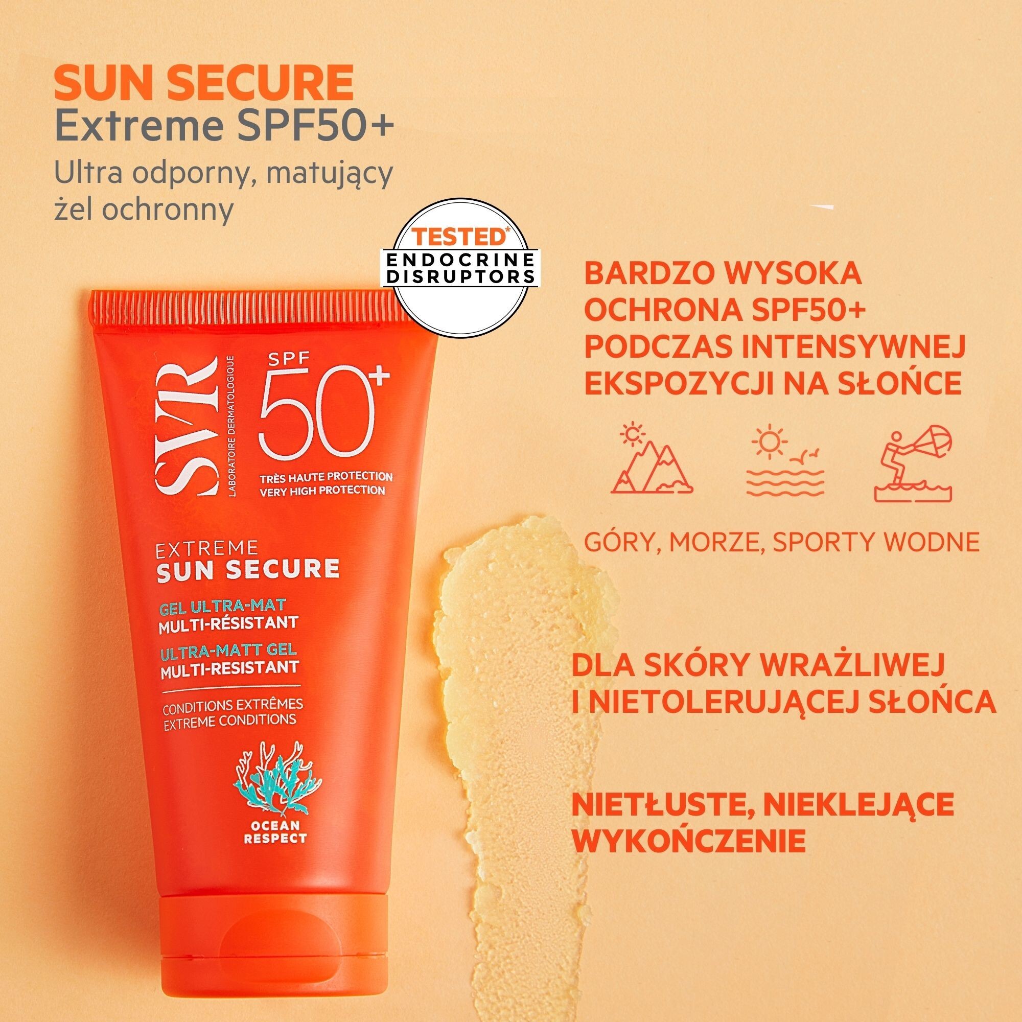 SVR Sun Secure Extreme SPF50+ Ochronny żel matujący, 50 ml