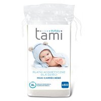 Tami MyBaby Płatki kosmetyczne dla dzieci i niemowląt, 60 sztuk