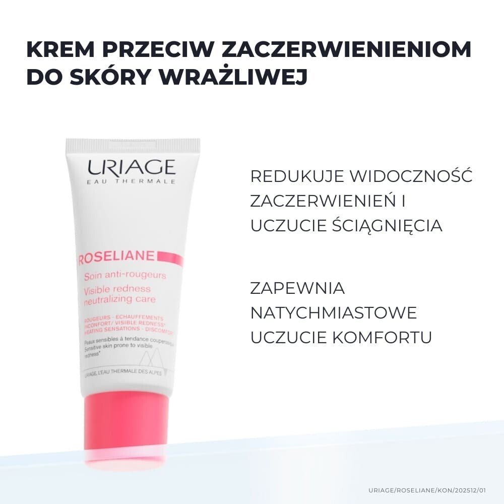 Uriage Roseliane Krem do cery naczynkowej, 40 ml