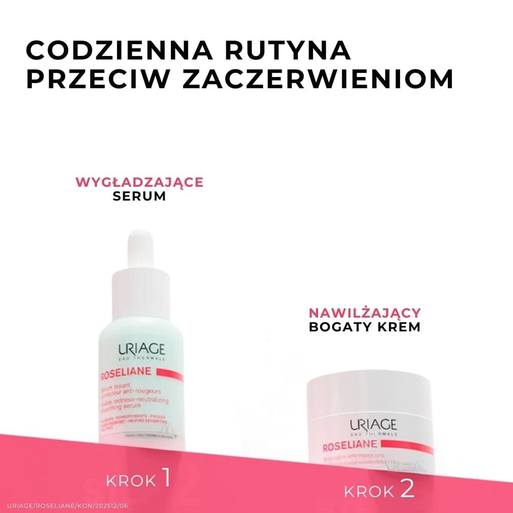 Uriage Roseliane Serum wygładzające przeciw zaczerwienieniom dla cery wrażliwej, 30 ml