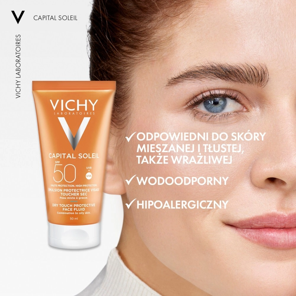 Vichy Capital Soleil SPF 50 Matujący krem z filtrem do twarzy, 50 ml