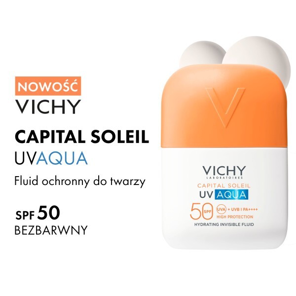 Vichy Capital Soleil UV-Aqua Fluid ochronny do twarzy SPF 50 Wysoka ochrona, 50 ml