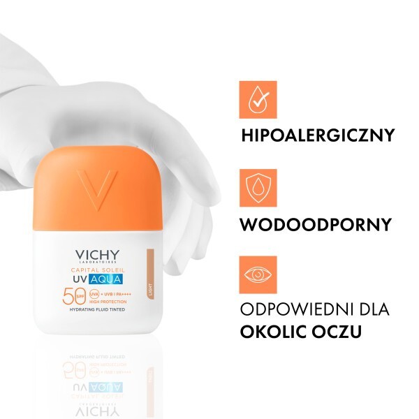 Vichy Capital Soleil UV-Aqua Light Fluid ochronny do twarzy SPF 50 Wysoka ochrona, 50 ml
